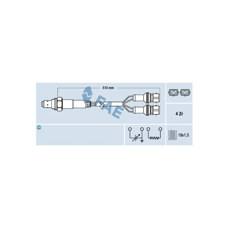 Sonde lambda FAE 77387