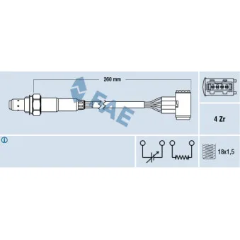 Sonde lambda FAE 77389