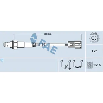 Sonde lambda FAE 77395
