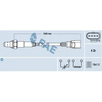 Sonde lambda FAE 77398
