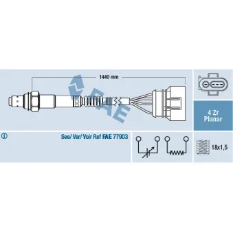 Sonde lambda FAE 77401