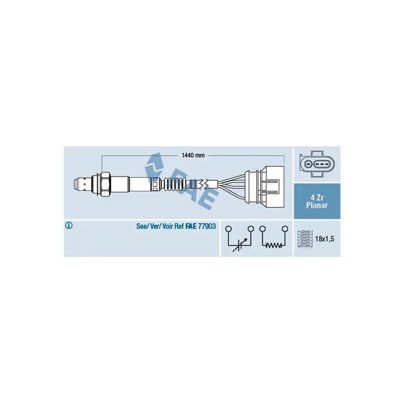 Sonde lambda FAE 77401