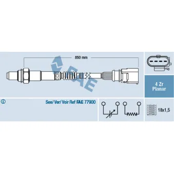 Sonde lambda FAE 77403