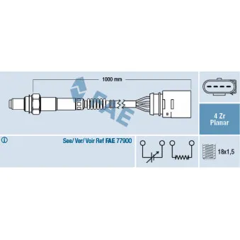 Sonde lambda FAE 77404