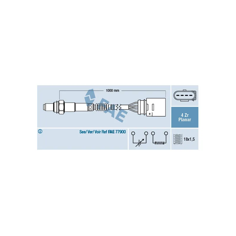 Sonde lambda FAE 77404
