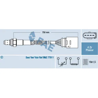 Sonde lambda FAE 77405