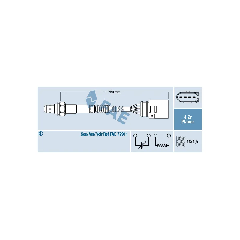 Sonde lambda FAE 77405