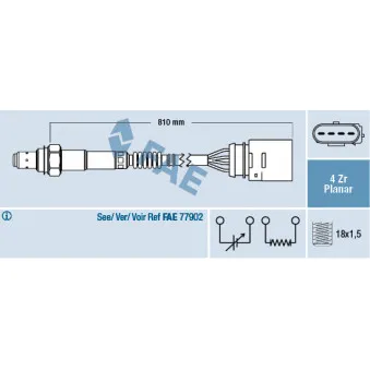 Sonde lambda FAE 77406