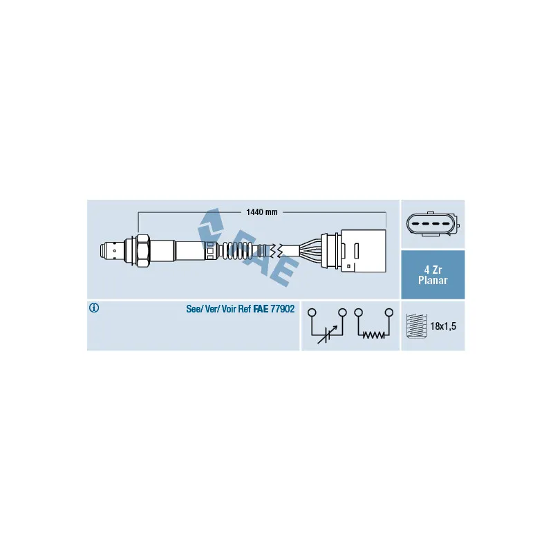 Sonde lambda FAE 77407