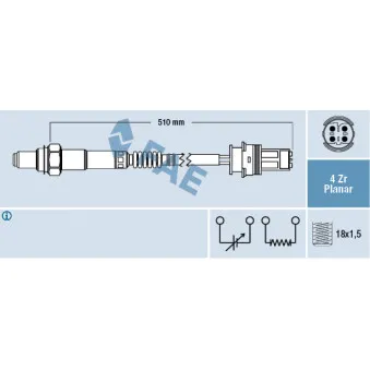 Sonde lambda FAE 77408
