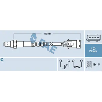 Sonde lambda FAE 77411