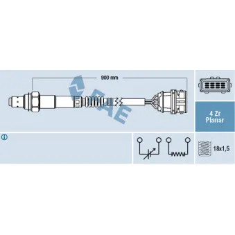 Sonde lambda FAE 77415