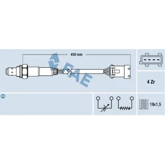 Sonde lambda FAE 77433