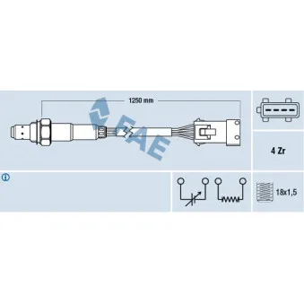 Sonde lambda FAE 77434