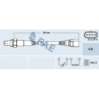 Sonde lambda FAE 77438