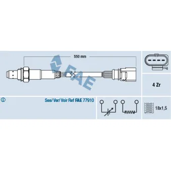 Sonde lambda FAE 77439