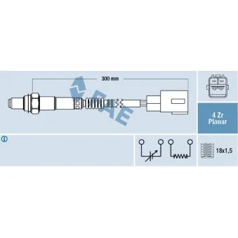Sonde lambda FAE 77454
