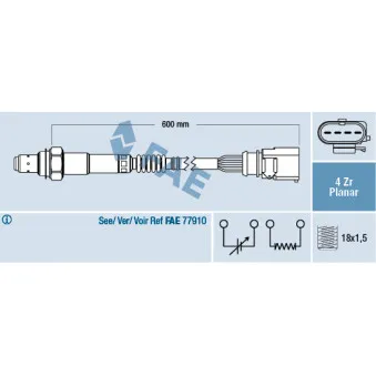 Sonde lambda FAE 77458