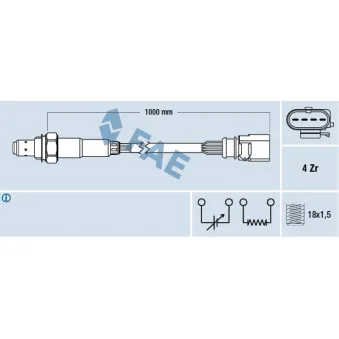 Sonde lambda FAE 77459