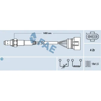 Sonde lambda FAE 77461
