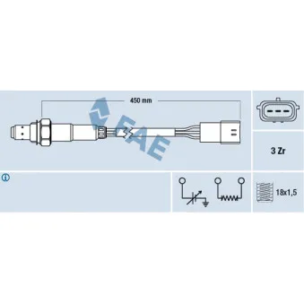 Sonde lambda FAE 77466