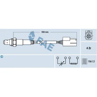 Sonde lambda FAE 77468