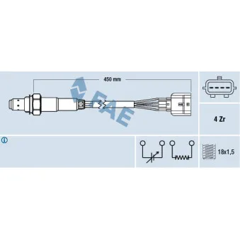 Sonde lambda FAE 77469