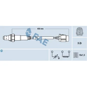 Sonde lambda FAE 77478
