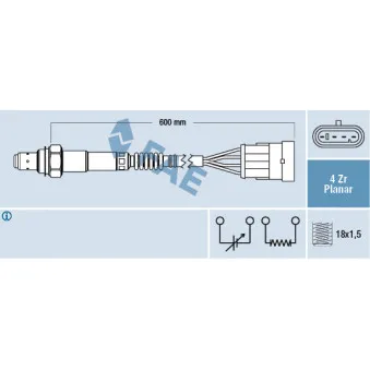 Sonde lambda FAE 77495