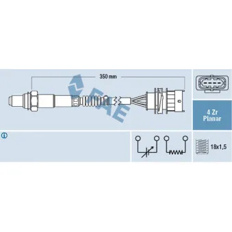 Sonde lambda FAE 77498