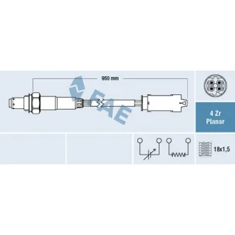 Sonde lambda FAE 77538