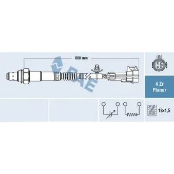 Sonde lambda FAE 77576