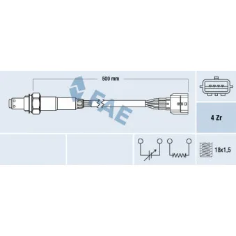 Sonde lambda FAE 77582