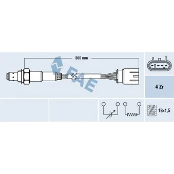 Sonde lambda FAE 77586