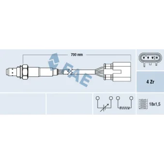 Sonde lambda FAE 77587
