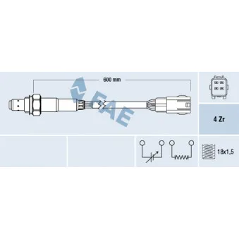 Sonde lambda FAE 77588