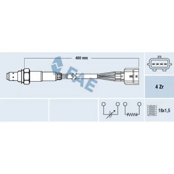 Sonde lambda FAE 77589