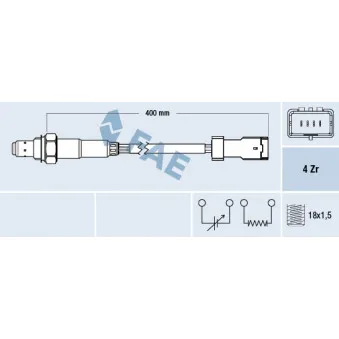 Sonde lambda FAE 77590