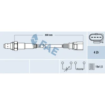 Sonde lambda FAE 77591