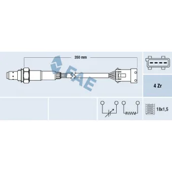 Sonde lambda FAE 77630
