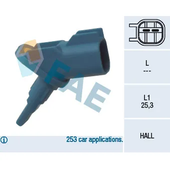 Capteur, vitesse de roue FAE 78011