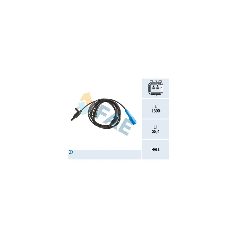 Capteur, vitesse de roue FAE 78032