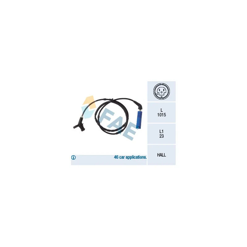 Capteur, vitesse de roue FAE 78039