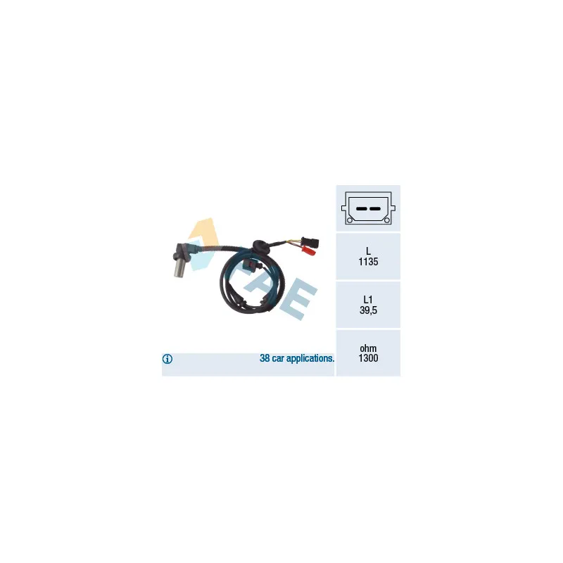 Capteur, vitesse de roue FAE 78085