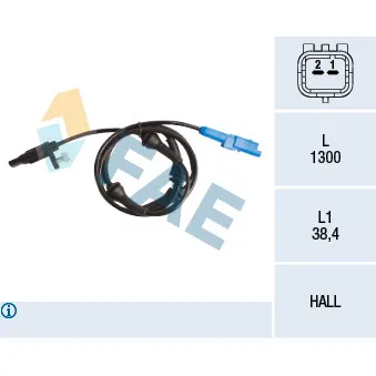 Capteur, vitesse de roue FAE 78089