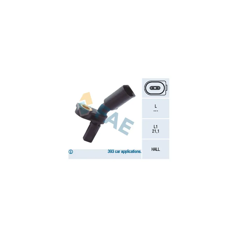Capteur, vitesse de roue avant droit FAE 78103