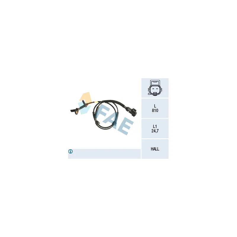 Capteur, vitesse de roue FAE 78211