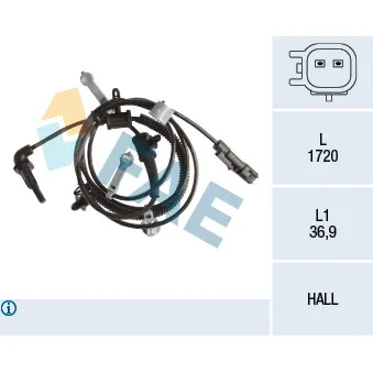 Capteur, vitesse de roue FAE 78239