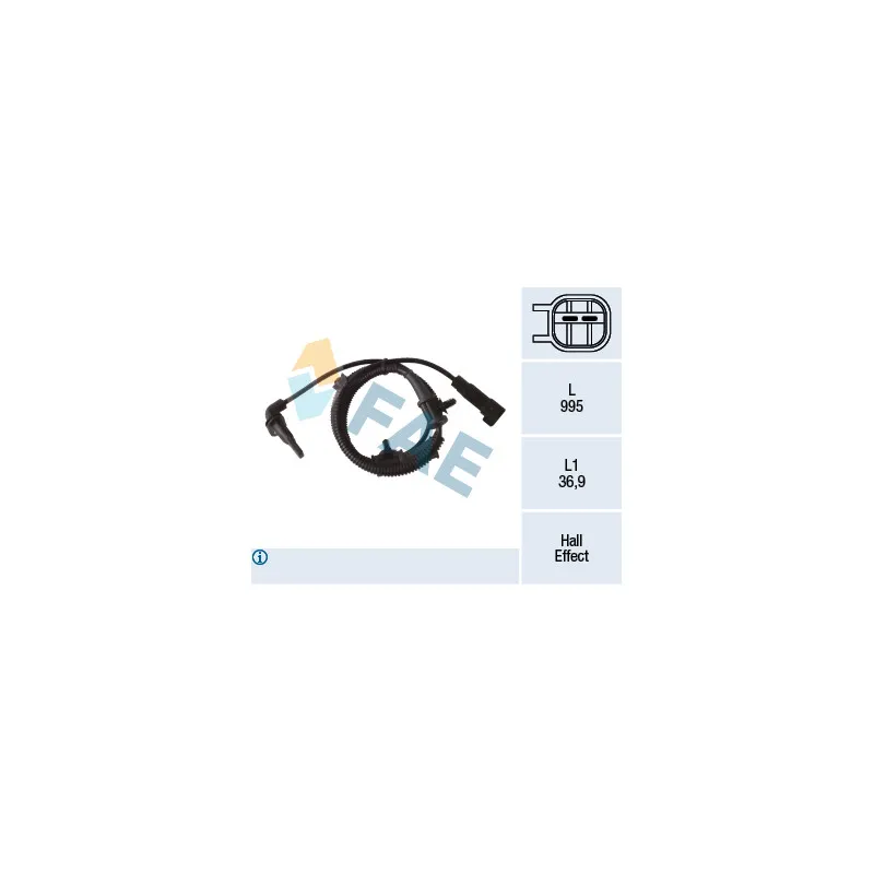 Capteur, vitesse de roue FAE 78262
