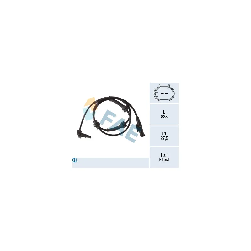 Capteur, vitesse de roue FAE 78278